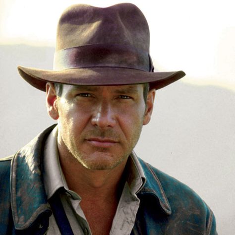 The hat of choice for Indiana Jones is a fedora Indiana Jones Fedora, Henry Jones Jr, Indian Jones, Harrison Ford Indiana Jones, Indiana Jones Hat, Indiana Jones Films, Smile Eyes, Henry Jones, She's A Lady