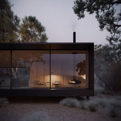 Greens Beach Retreat - Field Office Architecture Glass Pavilion, Office Architecture, Green Beach, The Local Project, Beach Retreat, Local Project, Modern Cabin, Forest House, House Architecture Design