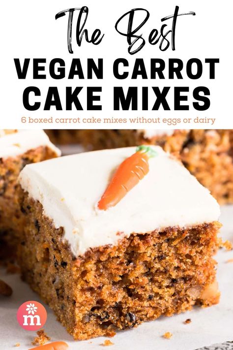 Treat yourself to a delicious vegan carrot cake! Here are 5 boxed vegan carrot boxed cake mixes to make your baking experience easier than ever. Indulge in a guilt-free, dairy and egg-free carrot cake now - get baking! Betty Crocker Carrot Cake, Egg Free Carrot Cake, Ultimate Carrot Cake Recipe, Spice Cake Mix Recipes, Carrot Cake Dessert, Carrot Cake Recipe Homemade, Best Carrot Cake Recipe, Cake Recipe Homemade, Flax Eggs