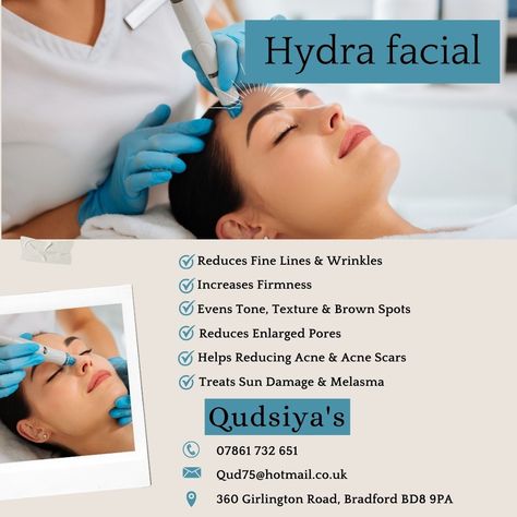 Hydrafacial Post, Facial Types, Beauty Salon Marketing, Beautician Course, Acne Scaring, Salon Offers, Beauty Salon Posters, Types Of Facials, Skin Facts