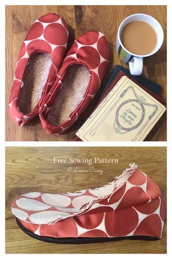 Slipper Sewing Pattern, Knitting Ideas For Beginners, How To Make Slippers, Purses Diy, Sewing Slippers, Fabric Art Diy, Diy Slippers, Fabric Sewing Patterns, Sewing Clothing