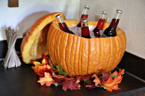 Now to find a pumpkin big enough to hold all my pumpkin beers... Fall Graduation Party, Best Pumpkin Carvings, Halloween Recipes Snacks, Halloween Recipes For Kids, Pumpkin Wine, Halloween Beer, Halloween Donuts, Pumpkin Drinks, Beverage Coolers