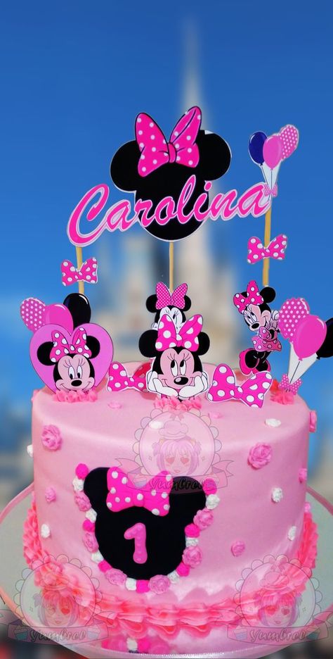 Queens Birthday Cake, Pregnant Tips, Mickey Decorations, Minnie Mouse Birthday Party Decorations, Minnie Mouse Birthday Cakes, Minnie Y Mickey Mouse, Minnie Cake, Birthday Party Decorations Diy, Minnie Mouse Cake