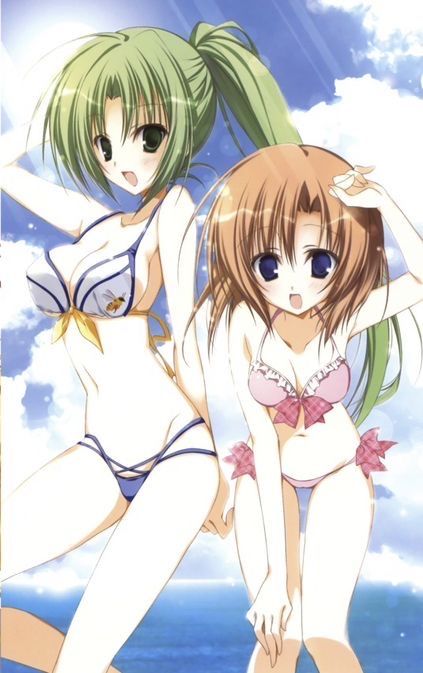 Rena And Mion Higurashi, Higurashi Wallpaper, Moe Anime Art, 2000s Moe Anime, Rena Higurashi, Rena Ryuugu, 2000s Anime Style, Moe Artstyle, Moe Art Style