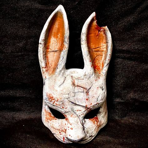 3D Printable The Horror Rabbit Mask - Bunny Mask - for Halloween Cosplay by Bstar3Dprint Huntress Cosplay, Scary Circus, Rabbit Mask, Scary Halloween Masks, Mascaras Halloween, The Huntress, Horror Costume, Bunny Mask, Mask Drawing