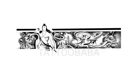 Shree Ram Band Tattoo, Ram Band Tattoo, Shri Ram Tattoo, Shiv Tattoos, Belt Tattoo, Butterfly Ankle Tattoos, Brand Tattoo, Wrist Band Tattoo, Armband Tattoos For Men