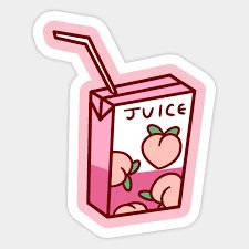 Peach Juice Box - Peach - Sticker | TeePublic Pink Juice, Box Sticker, Juice Box, Peach Juice, Juice Boxes, Box Logo, Small Magnets, Pretty Pink, Custom Magnets