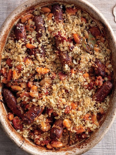 Pork Cassoulet, Bean Cassoulet, Gigante Beans, Sausage Cassoulet, Cassoulet Recipe, Chorizo Recipes, White Meat, Food Menu, Om Nom