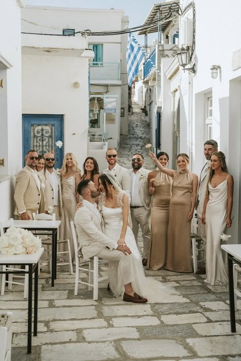 Get Inspiration from this summer wedding in Tinos. If you are looking for Wedding in Greece ideas, this boho outdoor beach wedding will inspire you to discover this Greek island where you can host your ceremony in a traditional Greek chapel and your reception on a Greece venue overlooking the Aegean sea. Greece Wedding Dress, Greece Party, Tinos Greece, Greek Wedding Dresses, Outdoor Beach Wedding, Greek Islands Wedding, Mykonos Wedding, Halfpenny London, London Bride