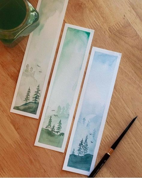 Watercolor Bookmarks For Men, Watercolour Book Marks, Aqua Markers Art, Watercolor Paintings Bookmarks, Watercolor Bookmarks Diy, Water Colour Bookmarks, Bookmark Painting Ideas, Watercolor Bookmarks Ideas, Handmade Bookmarks Diy