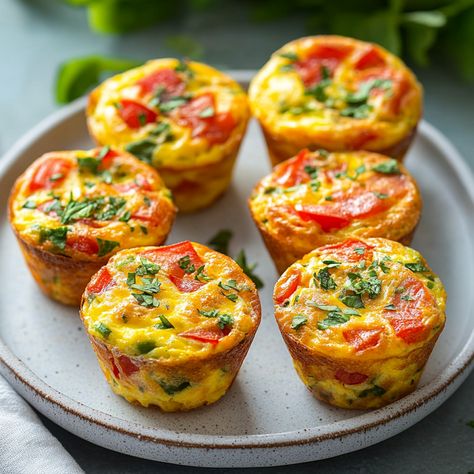 Mini frittata muffins are the ultimate combination of healthy, delicious, and convenient. Perfect for breakfast, brunch, or even a mid-day snack, these bite-sized muffins are packed with protein, vegetables, and ... Read more Muffin Pan Frittata, Omelet Muffins Recipe, Mini Frittata Muffins, Egg Frittata Muffins, Frittata Bites, Breakfast Finger Foods, Frittata Muffins, Omelet Muffins, Protein Vegetables