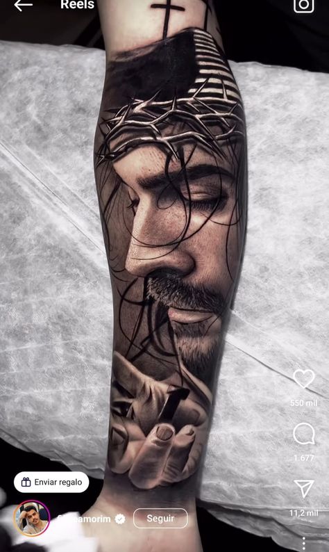 Tattoo Jesus Cristo, Bible Tattoos, Jesus Tattoo, Jesus, Tattoos, Quick Saves