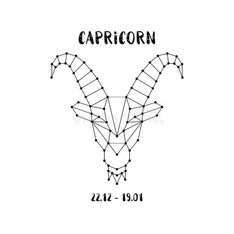 Zodiac sign Capricorn. Design element for flyers or greeting cards, emblem, logo. Vector astrological symbol. royalty free illustration Capricorn Logo, Capricorn Design, White Background Design, Zodiac Sign Capricorn, Astrological Symbols, Zodiac Signs Capricorn, Capricorn Sign, Emblem Logo, String Art