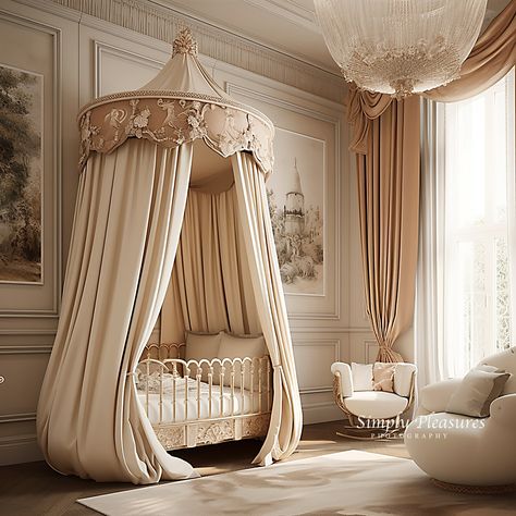 Luxury Baby Nursery, Baby Bedroom Furniture, Castle Nursery, Luxury Baby Room, Elegant Nursery, Luxury Mansions Interior, Fairytale Nursery, Nursery Room Design, Dream Nurseries