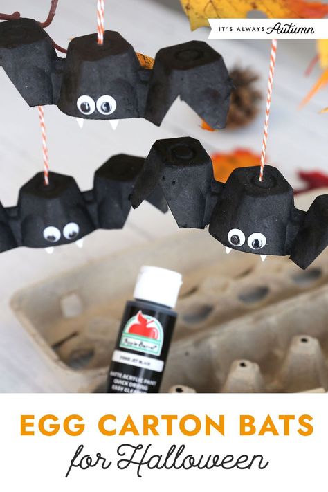 Halloween Toilet Paper Roll Crafts, Halloween Craft Idea, Halloween Eggs, Craft For Halloween, Easy Halloween Craft, Bat Craft, Halloween Crafts Preschool, Ghost Crafts, Halloween Sensory