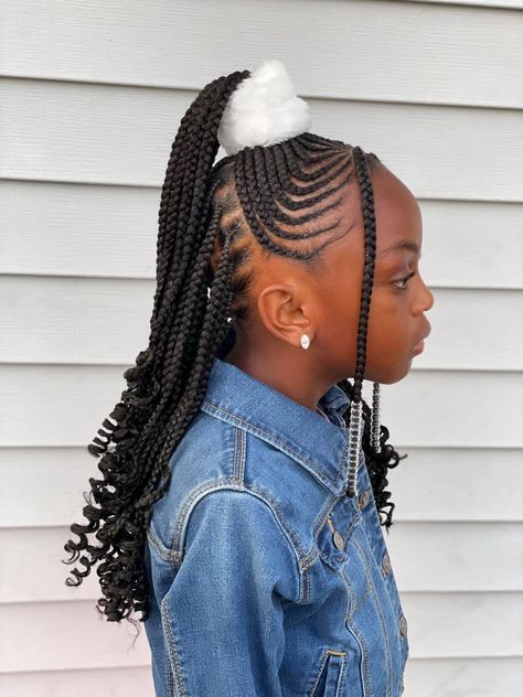 Little Black Girls Braided Hairstyles For Kids With Beads, Simple Hairstyles For Kids Black, Back To School Hairstyles For Black Kids, Black Girls Hairstyles For Kids Braids, Braided Hairstyles For Black Hair Kids, Braiding Hairstyles For Black Girls Kids, Girls Braids Black Kids, Kids Cornrow Hairstyles Natural Hair, Girls Braided Hairstyles Kids