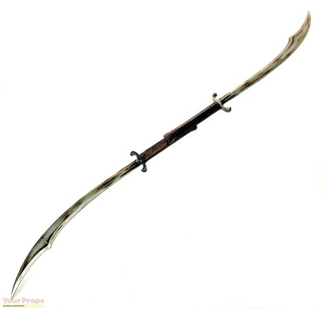 Double Bladed Scimitar, Cybernetic Arm, Elf Characters, Warrior Outfit, Fantasy Items, Avatar Dr, Raven Queen, Fantasy Props, Magic Items