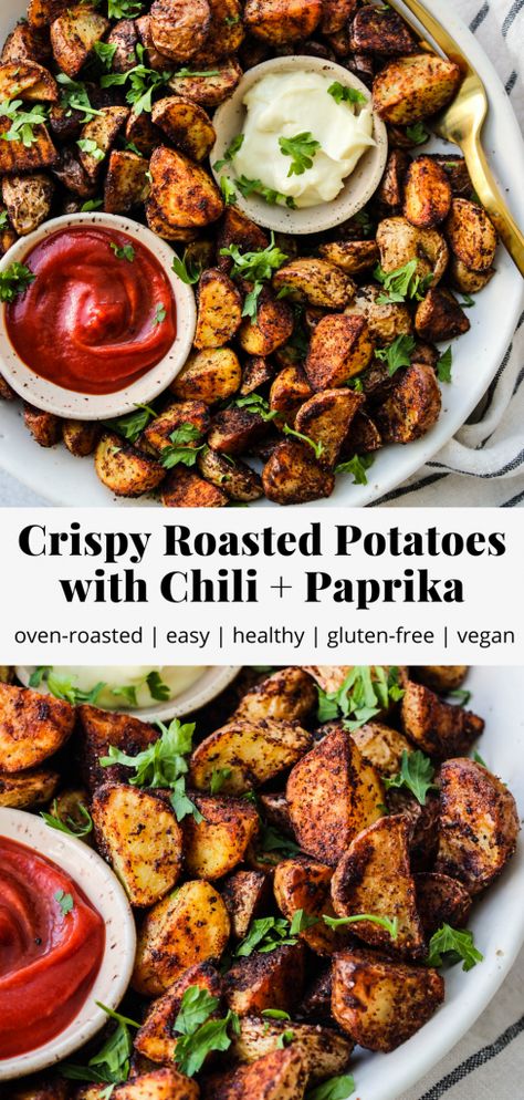 Chili Potatoes, Walder Wellness, Crispy Roasted Potatoes, Pantry Meals, Leftover Potatoes, Easy Potato Recipes, Healthy Side, Wellness Recipes, Prep Recipes