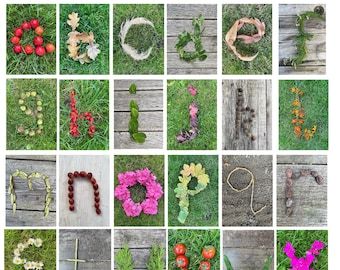 Rustic Alphabet Setfarmhouse Classroom Decorrustic Nursery - Etsy UK Nature Alphabet Letters, Nature Alphabet, Letters Drawing, Nature Letters, Alphabet Capital Letters, Childrens Alphabet, Natural Play, Alphabet Pictures, Lowercase Alphabet