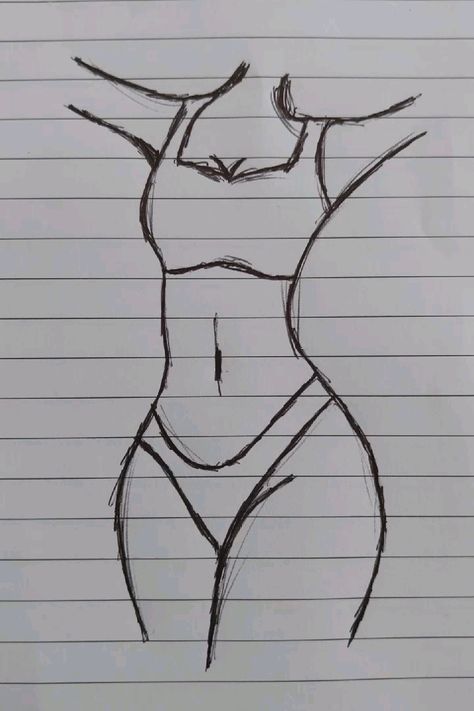 Body Base Art Female, Easy Hands To Draw, Drawing Of Body Sketch, Drawing Ideas Human Sketch, How To Draw Body Figures, Easy Person Drawing Simple, Body Drawing Woman Sketch, Fashion Sketch Ideas, Body Dress Drawing