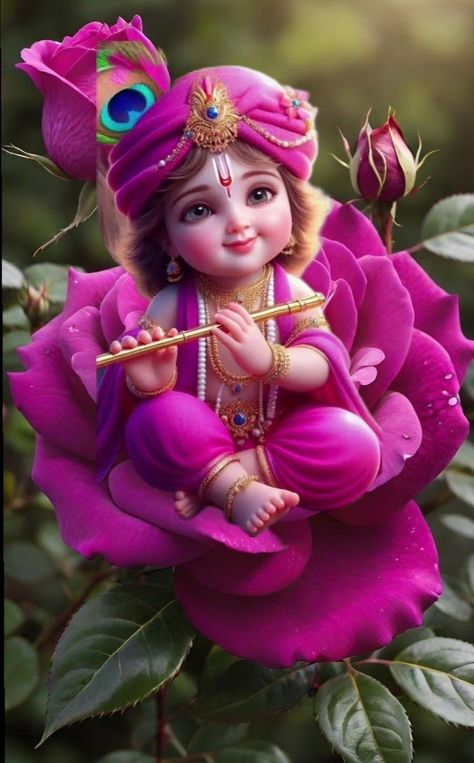 Baby Radha Krishna Images, Crochet Wallpaper, Little Kanha Ji Images, Disney Silhouette Art, Good Morning Krishna, 3d Wallpaper Cute, Peacock Pictures, Baby Ganesha, Happy Navratri Images