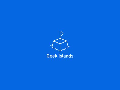 Geek Islands logo by Befoolish Island Logo Design, Food Logos, Rice Dumpling, Future Islands, Banks Logo, Dot Logo, Island Logo, Beer Logo, 2d Design