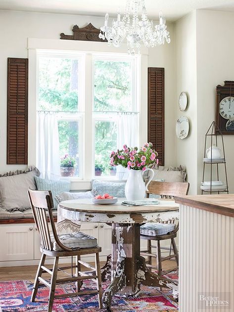 dining Rustic Window Treatments, English Cottage Interiors, Cottage Room, Cottage Style Kitchen, Rustic French Country, French Country Dining, French Country Bedrooms, Rustic Window, English Cottage Style