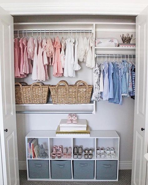 organise • clean • declutter on Instagram: “[KIDS WARDROBE ORGANISATION] consider setting up cube shelves in your kids cupboard to maximise space. . Xo @theocdbychristine . 📷:…” Kids Cupboard, Shared Kids Room, Kids Closet, Wardrobe Organisation, Kids Closet Organization, 19 Kids, Cube Shelves, Kid Closet, Kids Wardrobe