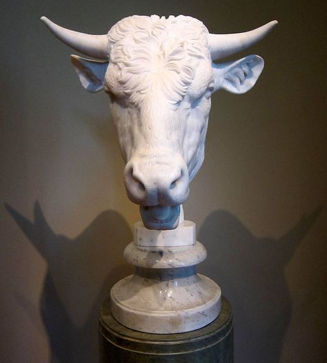 Gaetano Monti - "Head of a Bull" 1824,  located in the National Gallery of Art's West Building in Washington, D.C.   Wikiwand Taurus Ascendant, Taurus Rising, Rising Sign, Bull Art, Scale Art, Bull Head, Animal Statues, National Gallery Of Art, T Art