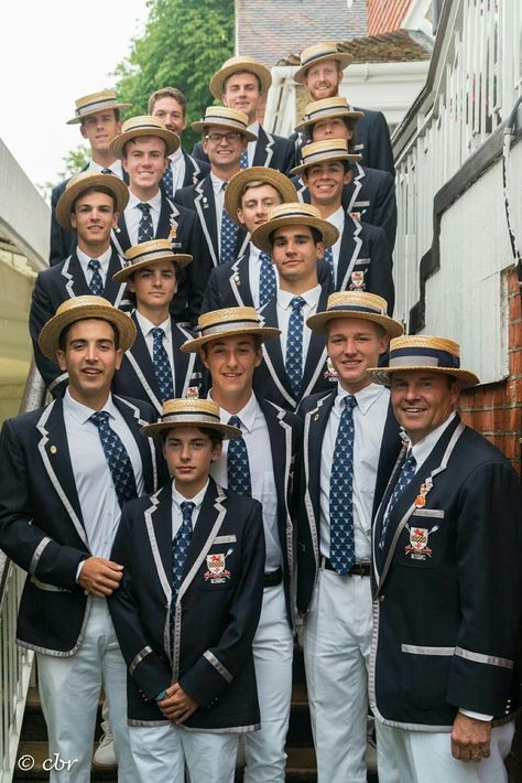 KSBC looking smart in their C&R blazers with applique and embroidered crest Rowing Blazers Men, Rowing Blazers Aesthetic, Vintage Yacht Club Aesthetic, Rowing Outfit Crew, Ivy League Sweatshirt, Henley Regatta, Rowing Crew, Rowing Blazers, College Boys