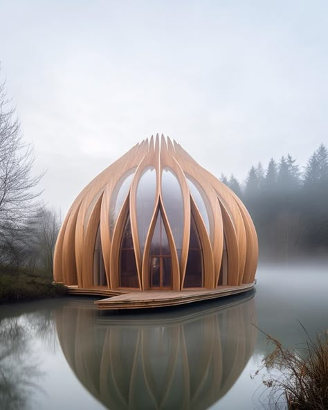 Parametric Building, Timber Pavilion, Wooden Pavilion, Polygon Design, Dome Building, Dome Structure, Street Installation, Earthship Home, Wooden Architecture