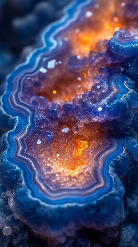 A close-up of an iridescent geode, showcasing its intricate patterns and vibrant colors. The crystals inside sparkle with hues like blue and purple under the light, creating mesmerizing reflections on their surface. In the background is a simple, elegant design that highlights the beauty of these gemstones. This image can be used as wallpaper for mobile phones or computer screens to showcase natural beauty in high resolution. --ar 9:16 --v 6.1 --s 750 Wallpapers For Mobile Phones, Alcohol Ink Crafts, Ink Crafts, Wallpaper For Mobile, As Wallpaper, Beautiful Rocks, Under The Lights, The Crystals, Simple Elegant