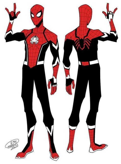 Prickly Alpaca Spidersona, Yotakuboi Spiderman, Spiderman Suits Concept, Spiderman Suit Design Concept, Spiderman Suit Ideas, Spiderman Costume Design, Spiderman Suit Designs, Spiderman Redesign, Spiderman Draw