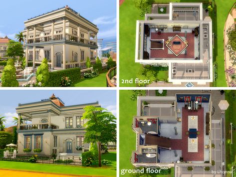 The Sims Resource - Classical Library Sims 4 Writer House, Sims 4 Library, Classical Library, Silent Place, Mobile Library, Casas The Sims 4, Sims 4 Build, Sims 4 Houses, Sims House