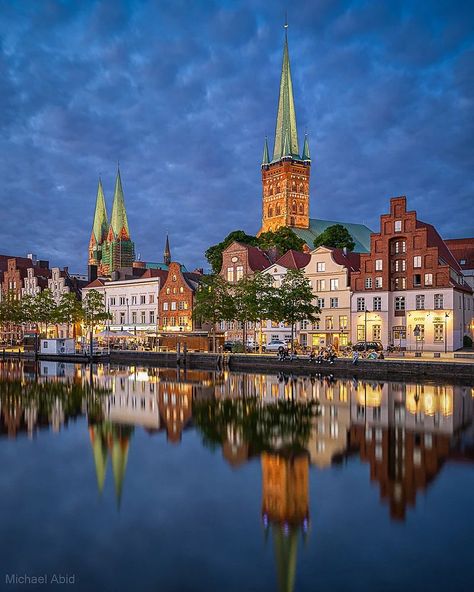 Lubeck Germany, Northern Germany, Glass Print, City Trip, Summer Night, Marzipan, European Travel, Germany Travel, Most Beautiful Places