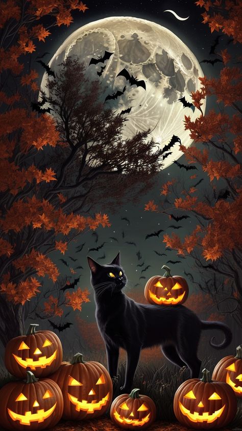 🎃 **October Vibes: Spooky Halloween Wallpaper** 🎃

Get in the spirit of October with this enchanting Halloween-themed wallpaper! 🌕✨ Dive into a whimsical world where glowing jack-o'-lanterns, mischievous black cats, and swirling autumn leaves come together to celebrate the spookiest time of the year. 🍂👻 

Perfect for setting a festive mood on your iPhone, this design brings out the magic of fall nights and Halloween festivities. Let your screen Wallpaper For October, Spooky Halloween Wallpaper, October Vibes, Fall Nights, Halloween Festivities, Free Phones, Free Phone Wallpaper, Autumn Night, Halloween Wallpaper