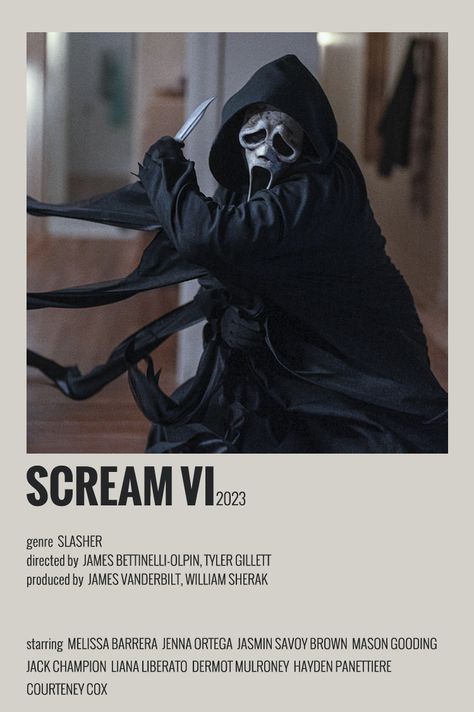 Scream Vi Poster, Scream Vi, Liana Liberato, Dermot Mulroney, The Fame Monster, Scream Movie, Hayden Panettiere, Horror Show, Jenna Ortega