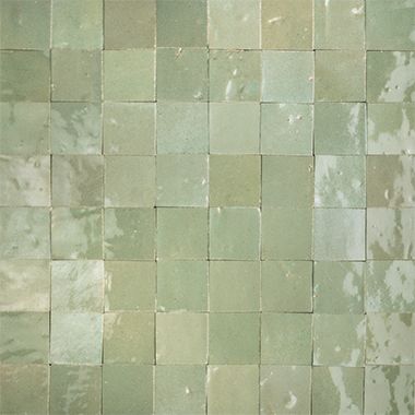 Zellige Tile Bathroom, Muted Sage, Green Tile Bathroom, Elsie Green, Zellige Tile, Green Tile, Color Crush, Going Green, Inspiration Photos