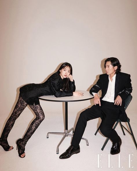 Shin Hakyun, Chun Woo Hee, Edgy Fashion Photography, Wedding Korea, Korea Magazine, Magazine Collection, Studio Poses, Elle Korea, Photoshoot Studio