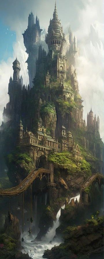 Fantasy Earth Kingdom, Tree Kingdom, Spring Kingdom, Jungle Castle, Jungle Kingdom, Green Kingdom, Elf City, Forest Kingdom, Earth Kingdom