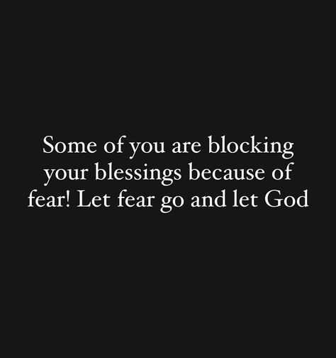 Some of you are blocking your blessings because of fear. Let go and let God take control. Trust in His plan and watch as He works wonders in your life. Let God Take Control, Trust In His Plan, Let Go And Let God, Bible Journal, Let God, Take Control, Let Go, Bible Journaling, Letting Go