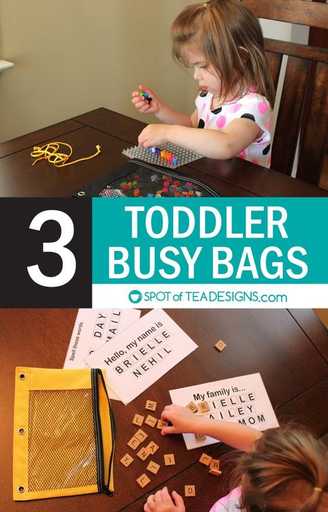 3 Toddler busy bags - using lose parts to make three quiet activities for toddlers | spotofteadesigns.com Toddler Activities Under 2 Indoor, Low Prep Preschool Activities, Three Year Old Activities At Home, Low Prep Toddler Activities, Games For 2 Year Boy, Activities For Kids At Home 2 Year, Two Year Old Activities At Home, Activities For 3 Year Kids At Home, Toddler Morning Activities