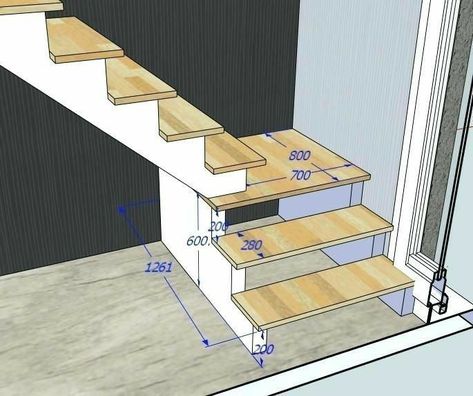 Stairs Sizes, سلالم حلزونية, درج السلم, Loft Staircase, Koti Diy, Tiny House Stairs, Attic Loft, Building Stairs, Loft Stairs