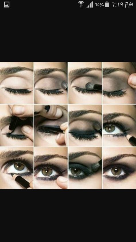 Machiaj Smokey Eyes, Trucco Smokey Eye, Smokey Eyes Tutorial, Mekap Mata, Makeup 101, Makeup Video, Smokey Eye Tutorial, Smink Inspiration, Smoky Eyes