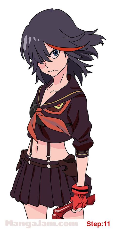 Ryoko Matoi, Top 10 Romance Anime, Ryuuko Matoi, Kill La Kill Cosplay, Kill La Kill Art, Kill A Kill, Ryuko Matoi, Oc Manga, Diy Drawing