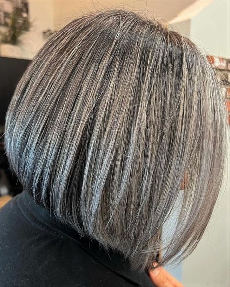 Metallic Beige-Silver Salt-and-Pepper Bob Salt And Pepper Bob, Salt And Pepper Hair Color, Pepper Hair Color, 5x5 Closure Wig, Grey Brown Hair, Pepper Hair, Salt And Pepper Hair, Professional Hair Color, Long Hair Wigs