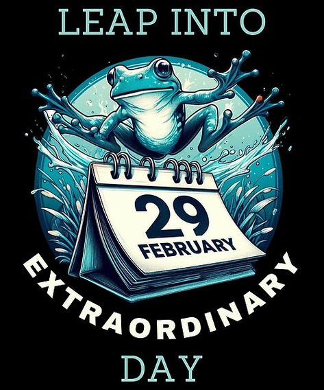 Leap Into Extraordinary Day, Leap Day by AartyVvibes | Redbubble Leap Day, Rarity, Top Artists, Science Poster, Stranger Things Fanart, Sell Your Art, Original Art, Every Day, Fan Art