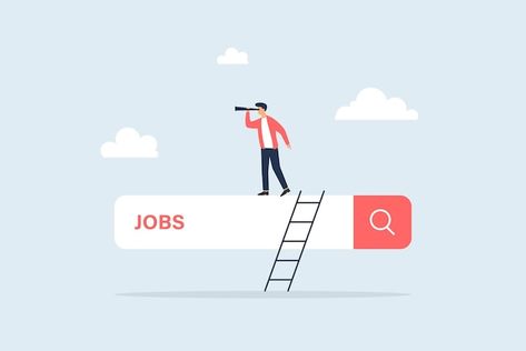 Looking for a new job the concept of ill... | Premium Vector #Freepik #vector #find-job #job-opportunity #job-application #hiring Job Illustration, Physician Assistant Student, Ui Illustration, Looking For A New Job, Opportunity Quotes, Job Pictures, Find Job, Job Poster, Apply Job