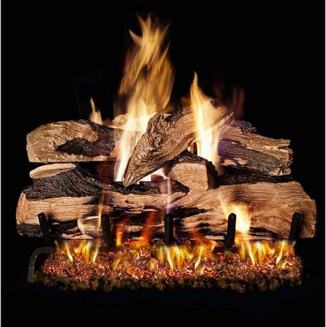 Amazon.com: Peterson Real Fyre 18-inch Split Oak Designer Plus Log Set With Vented Natural Gas G45 Burner - Match Light : Home & Kitchen Gas Log Burner, Vented Gas Fireplace, Fireplace Vent, Gas Log Sets, Fireplace Logs, Oak Logs, Wood Sample, Gas Logs, Safety Valve