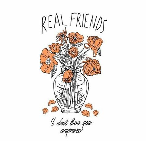 Real Friends ✿ Real Friends Band Tattoo, Trad Sleeve, Knuckle Puck, Flower Paint, Whatever Forever, State Champs, Band Tattoo, Punk Music, Real Friends